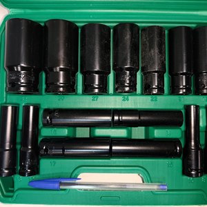 Juego de Dados Largos para Pistola de Impacto, 15 Piezas hasta 32mm - imagen 3