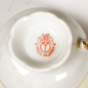 Juego de 24 Pocillos de Café y Platillos de Porcelana Japonesa con Escenas Románticas - imagen 3