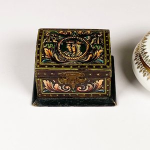 Dos Cajas Alhajeros: Limoges y Madera Decorada - imagen 3
