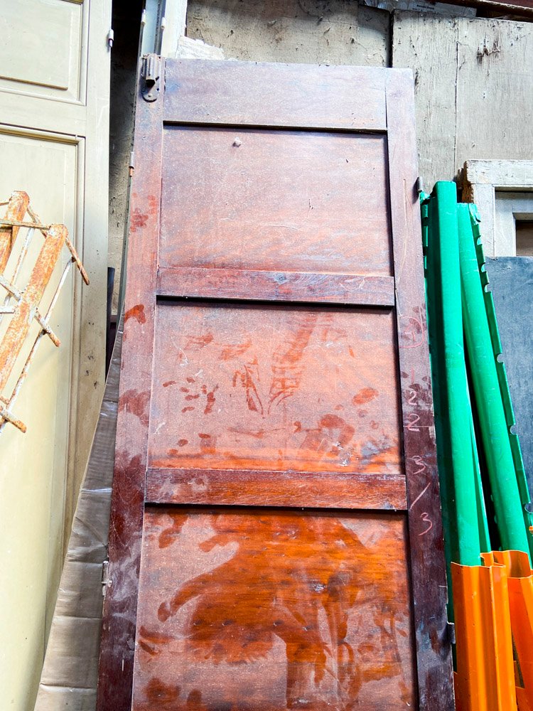 Puerta de garaje madera con acabado lustre oscuro - imagen 2