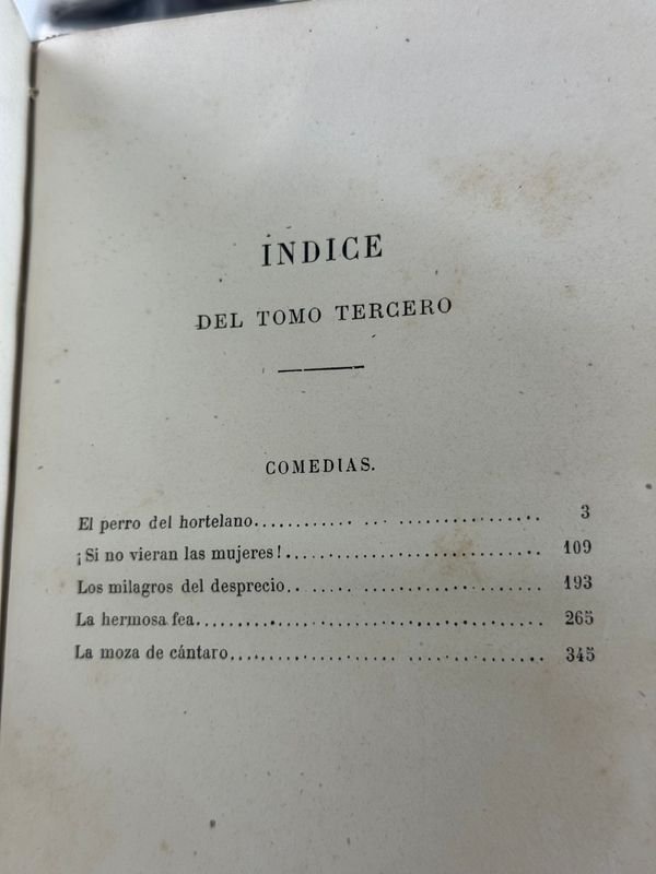 4 TOMOS DE OBRAS ESCOGIDAS DE FREY LOPE FELIX DE VEGA CAPRIO - PARIS 1886 - imagen 5