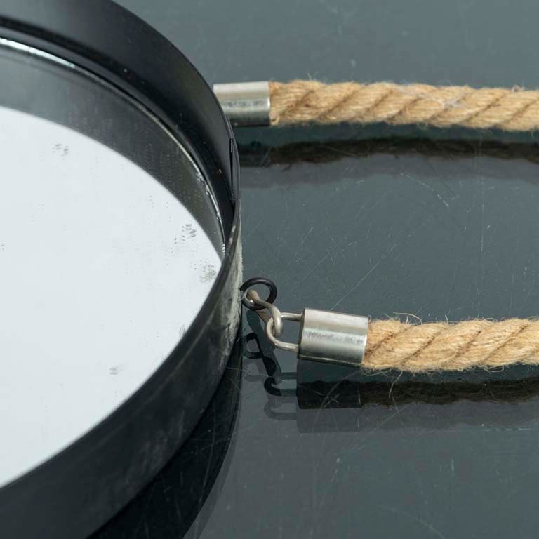 Espejo circular de metal con cuerda - imagen 2