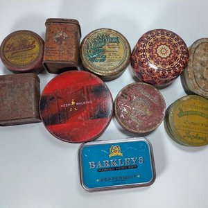 Lote de 10 latas antiguas y modernas decorativas - imagen 1
