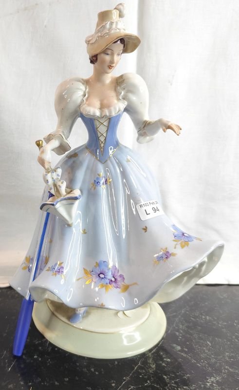 Lote anterior: Figurina de loza checa ROYAL DUX dama de gran tamaño