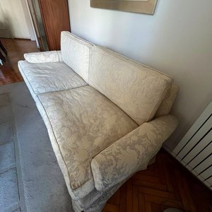 Sillón de 3 Cuerpos Tapizado Beige con Diseño Floral - imagen 2