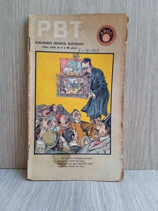 Lote siguiente: Antigua Publicación de PBT 1907 - Publicidad, Sátira y Deportes
