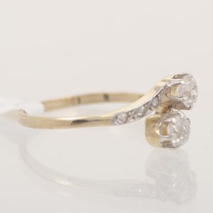 Anillo "Pellizco" Oro 18k con Brillantes y Diamantes - imagen 2