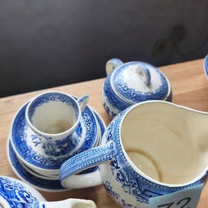 Juego de Té Willow Azul y Blanco - imagen 2