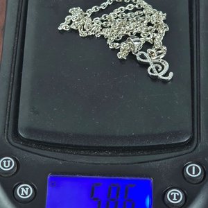 Cadena de Plata 925 con Dije Clave de Sol y Circones - imagen 5
