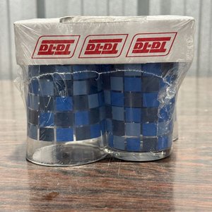 Juego de 4 Vasos de Vidrio con Diseño Cuadrado Azul - imagen 5