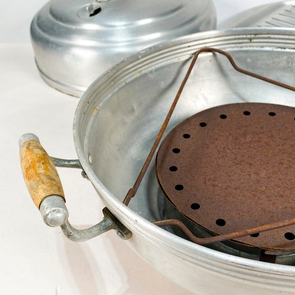 Horno antiguo en aluminio mariposa con asas laterales y diámetro de 34 cm - imagen 2