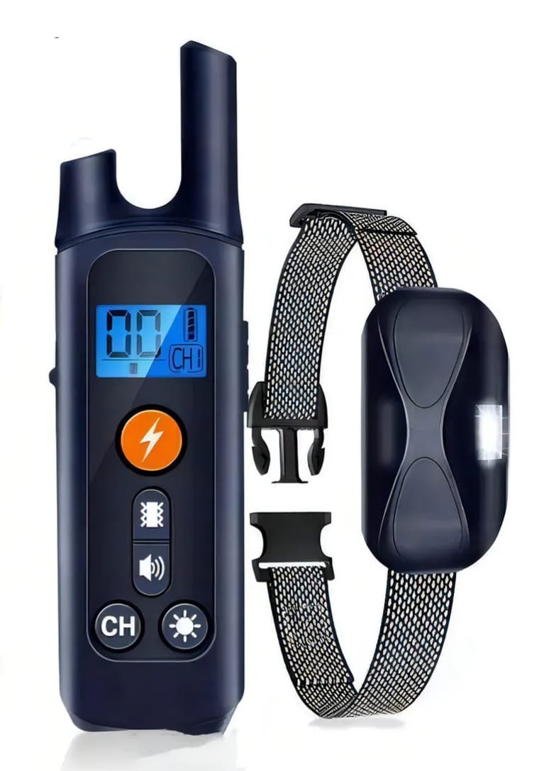 Collar de Entrenamiento para Perros con Control Digital Recargable y Linterna