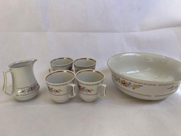 Lote de porcelana Alemana decorada con flores - imagen 1