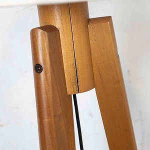 Lámpara de Pie Trípode con Patas de Madera y Pantalla Blanca - imagen 2