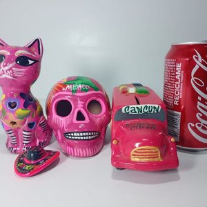 Lote de 4 piezas artesanales de barro estilo mexicano - imagen 6