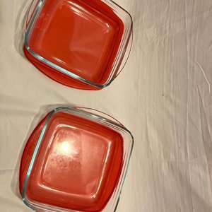 Lote - de dos recipientes de vidrio como para horno - imagen 2