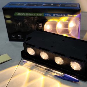 Foco LED Solar de Pared con Sensor, 8 Luces, Recargable, Nuevo en Caja - imagen 4