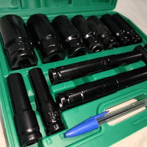 Juego de Dados Largos para Pistola de Impacto, 15 Piezas hasta 32mm - imagen 5
