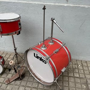 Batería Infantil Linko Roja con Bombo, Redoblante y Pedal - imagen 3