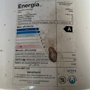 Termotanque James Enlozado 40L - Para Reparar - imagen 3