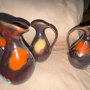 Jarras Vintage Alemanas Ü-Keramik, Diseño Mid-Century Modern - imagen 5