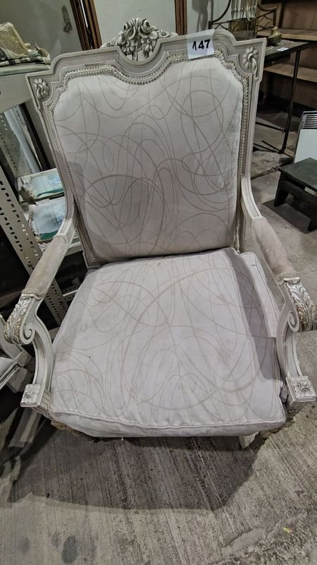 Silla Luis XV Estilo Gris