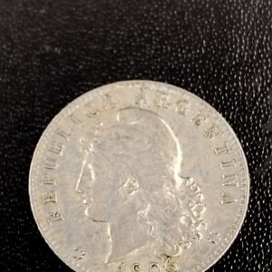 Moneda Argentina 20 Centavos Año 1906 de Níquel - imagen 4