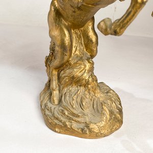 Figura "Jinete" en Pasta Dorada, 33 cm de Altura - imagen 4