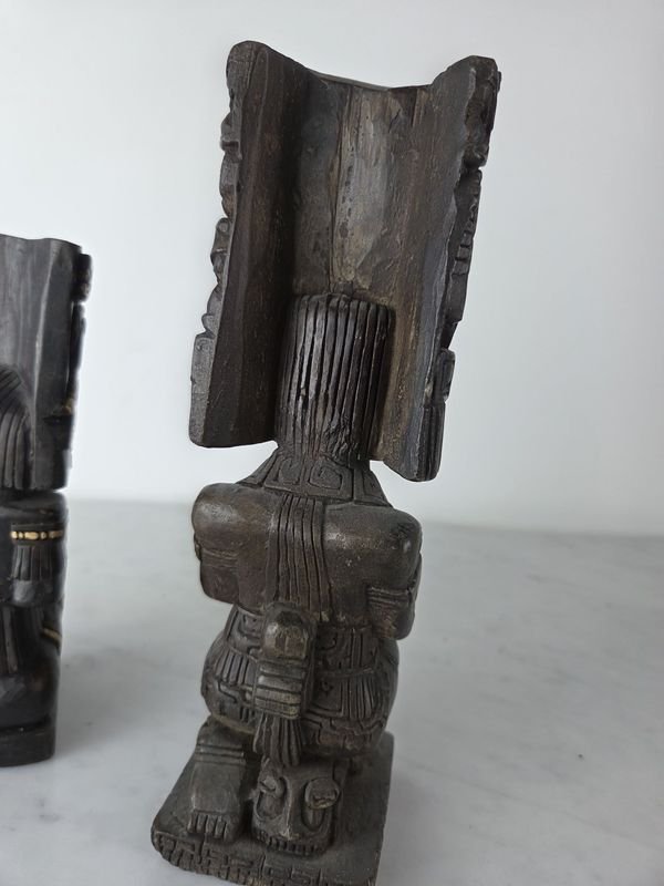 Esculturas mexicanas de madera con incrustaciones de oro - imagen 7