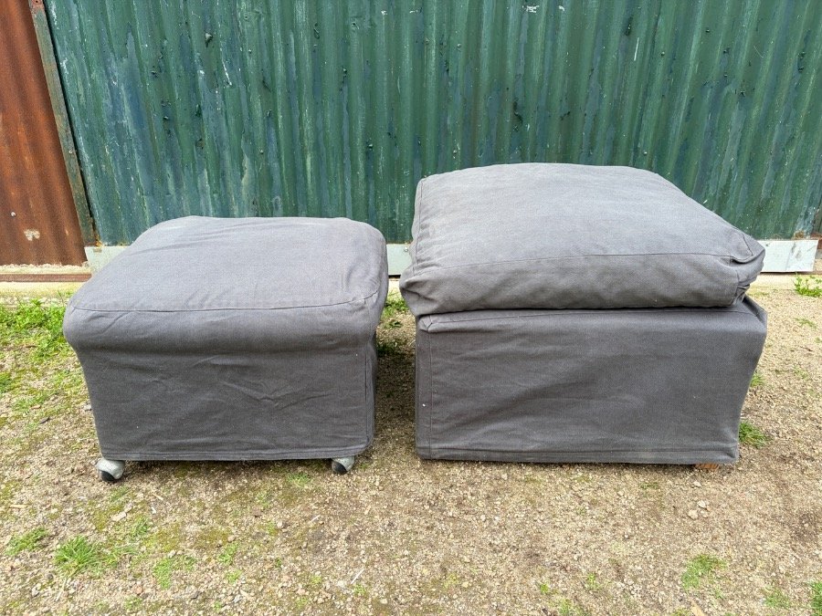 Set de 2 Pufs Grises