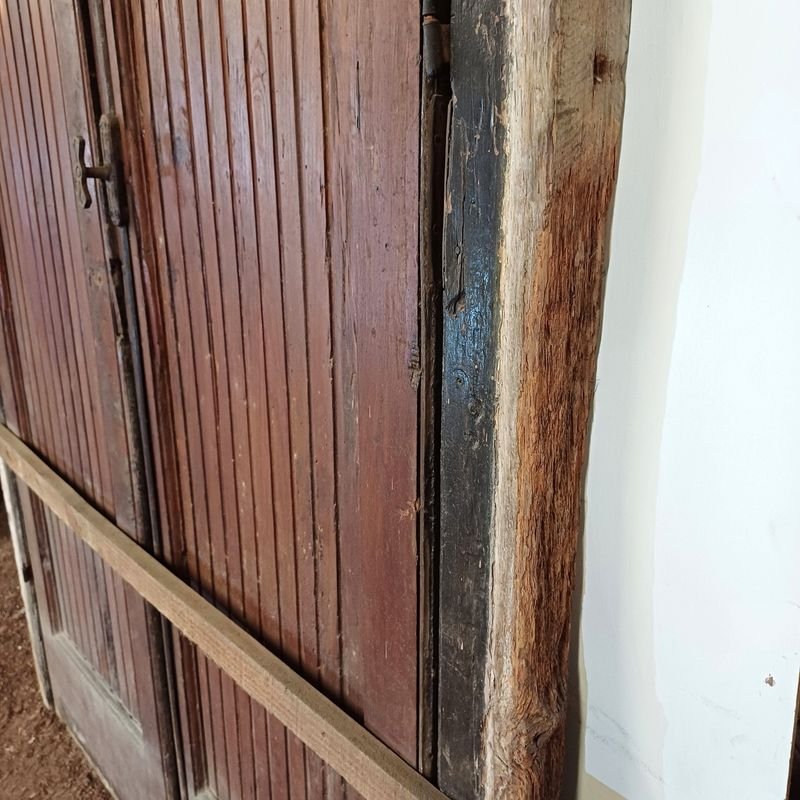 Puerta de dos hojas con marco, completamente en pinotea - imagen 3