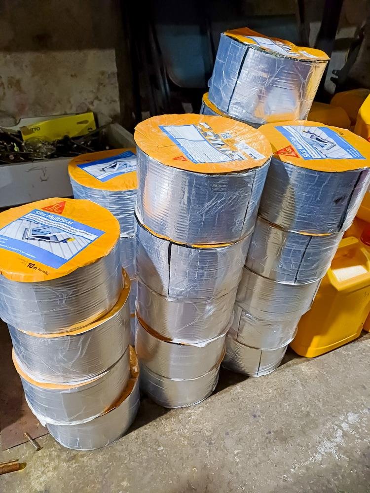 24 Rollos de Membrana Autoadhesiva Sika MultiSeal 10 cm x 10 mts