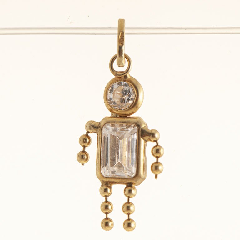 Dije de oro con circonias