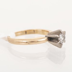 Anillo Solitario Oro 18k con Brillante Aprox. 25 Puntos - imagen 2