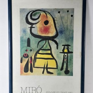 Reproducción Enmarcada "Femme et Chat" de Joan Miró (1950) - imagen 2