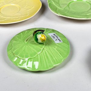 Catorce piezas de loza inglesa Carlton Ware ,platillos, despojador, tapas - imagen 6