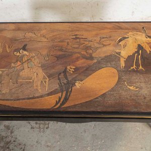 Mesa de Sala Oriental con Marqueterie y Detalles Dorados - imagen 2
