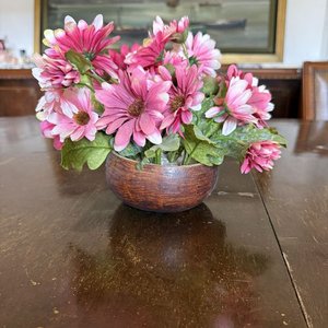 Floreros de Mambu con Flores Artificiales Rosas - imagen 6
