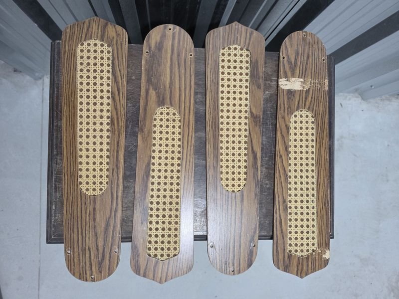 Aspas de Ventilador de Techo de Madera con Rejilla