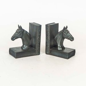 Lote anterior: Par de Aprieta Libros Modernos con Diseño de Caballos en Resina