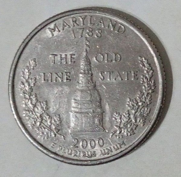 Moneda Conmemorativa "Maryland 2000" - Serie 50 State Quarters USA