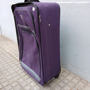 Valija de Tela Color Violeta con Ruedas - imagen 2