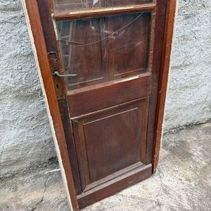 Puerta de Madera Antigua con Marco y Postigones - imagen 6