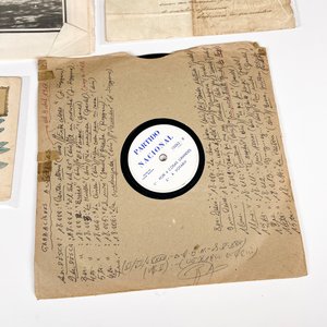 Lote de Colección: Discos Antiguos, Postales, Diario y Documento Histórico del Partido Nacional - imagen 4