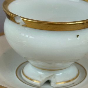 Juego de Té Completo de Porcelana Blanca con Bordes Dorados - 12 Piezas - imagen 3