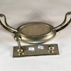 Dos Adornos Metálicos Vintage con Marca "Casa Soler" - imagen 2