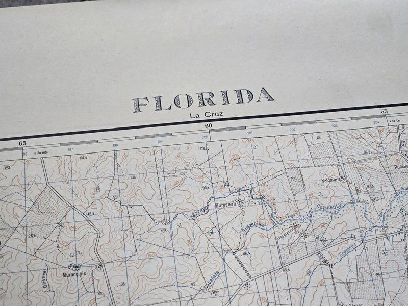 Mapa Topográfico de Florida, Uruguay - Instituto Geográfico Militar