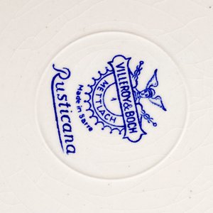 Plato de Loza Villeroy & Boch "Rusticana" Diseño Campestre Azul y Blanco - imagen 5