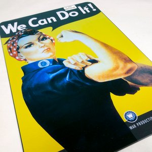 Chapa Metálica "We Can Do It!" 30 x 20 cm - imagen 3