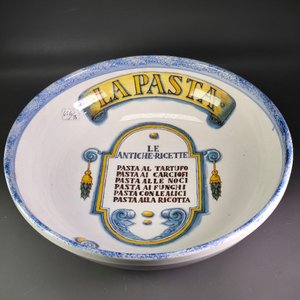 Bowl Grande Profundo Loza Italiana "La Pasta" "Le Antiche Ricette" - 34cm - imagen 7